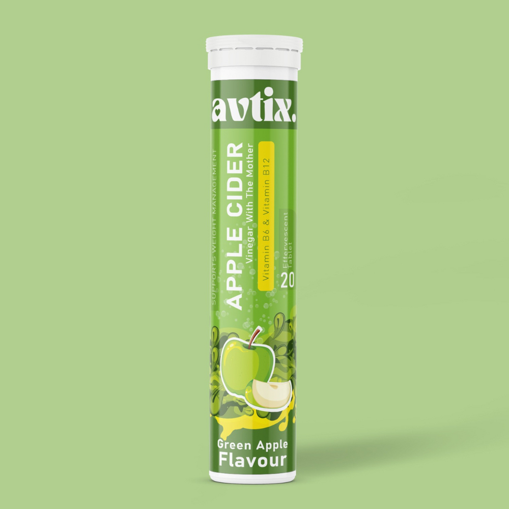 Avtix Apple Cider Vinegar (ACV) Green Apple Flavour Effervescent Tablet