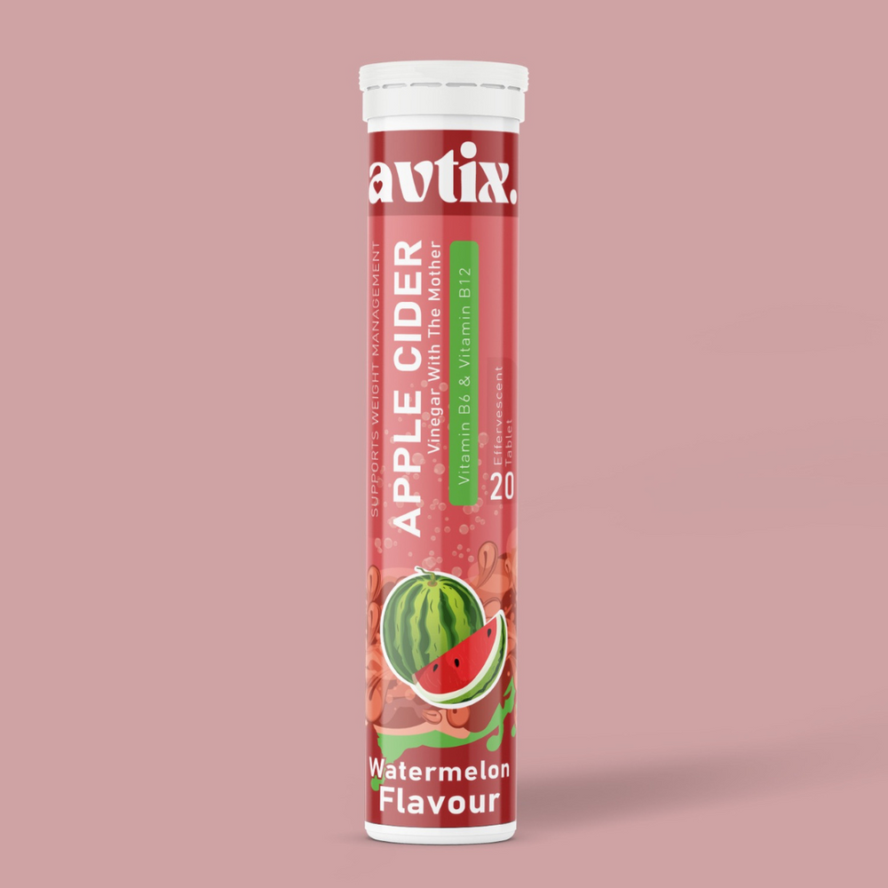 Avtix Apple Cider Vineger (ACV) Watermelon Flavour Effervescent Tablets